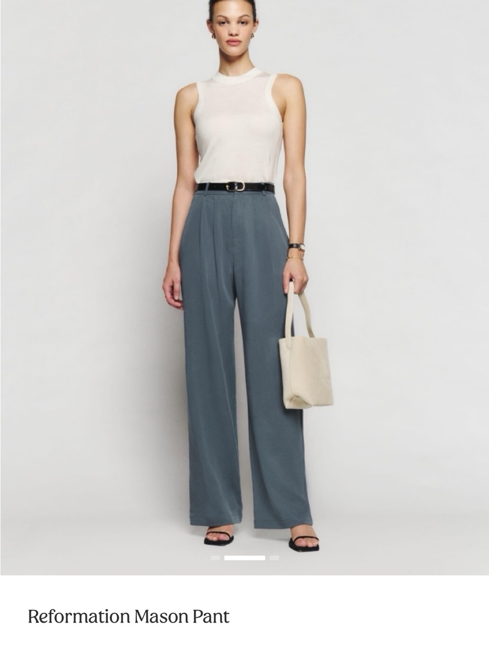 Reformation Mason Pants in Slate